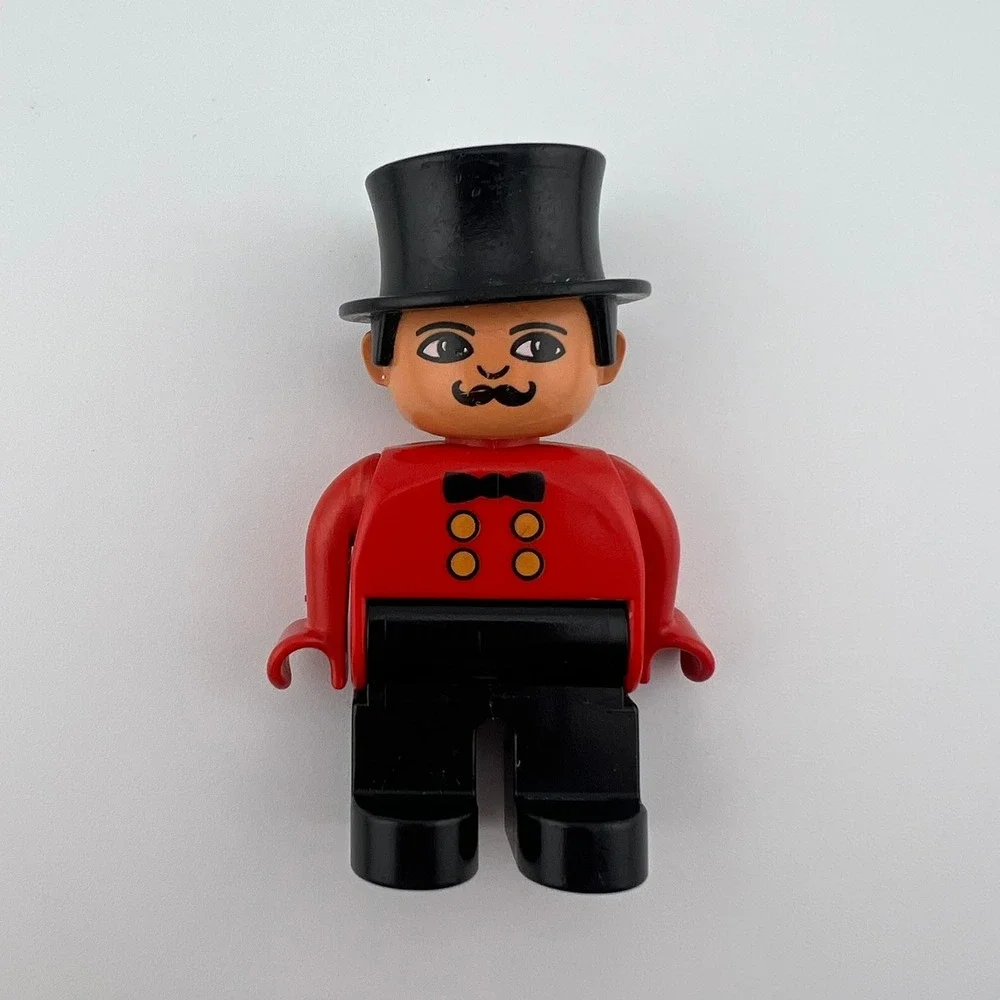 Vintage LEGO‎ Duplo Ringmaster Figure Red Coat Top Hat Vintage Circus Character